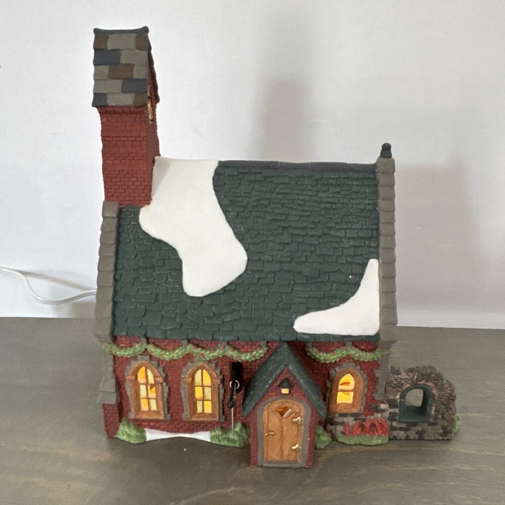 Dept 56 Dudden Cross Church Dickens Village #5834-3 With Box, Cord and Sign